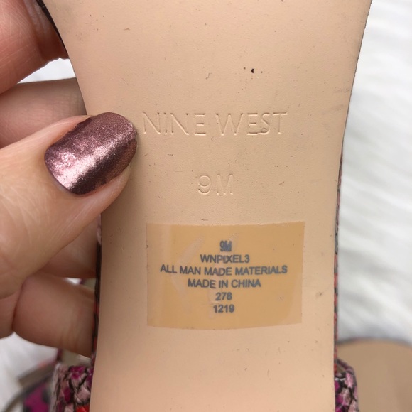 New Nine West Pruce Ankle Strap Block Heel Sandals - Picture 5 of 11